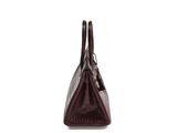 an image of a brown handbag on a white background