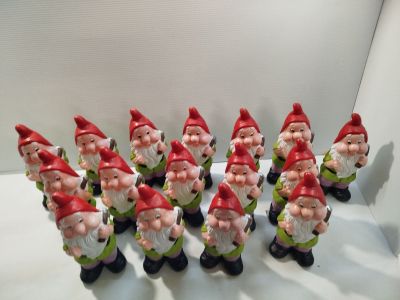 Lot de 16 - Figurines nains de jardin - Hauteur 26cm - Idéal…