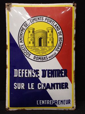enseigne vintage en tôle représentant les forces armées françaises pendant la Seconde Guerre mondiale