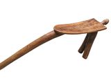 an image of a wooden spoon with a wooden handle on a white background