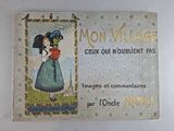 an old french book with a picture of a woman in a blue dress