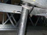 a close up view of the underside of a plane