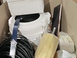 a box full of items that are sitting in a room