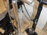 a bike that is sitting on the floor in the room