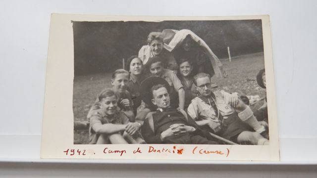 Dontreix Camp de scouts en 1942. Carte-photo rare !!! TBE.