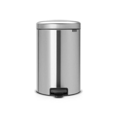 469 / Poubelle à pédale 20 L Matt Steel 114021 - BRABAN…