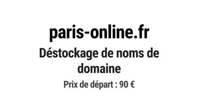 Nom de domaine paris-online.fr.