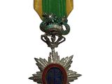 gros plan d'une médaille sur fond blanc