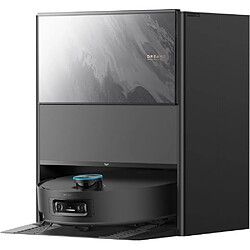 an image of a black refrigerator freezer sitting on top of a counter