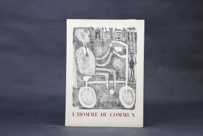 the front cover of a book with a drawing of a man sitting on a chair