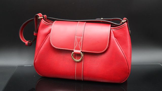 LANCEL – Sac à bandoulière en cuir rouge