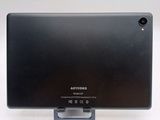 an image of a black tablet computer sitting on top of a white table