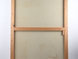 a painting of a wooden frame with a white background