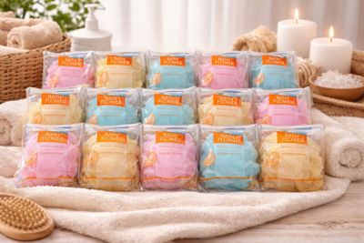 plein de biscuits posés sur une serviette