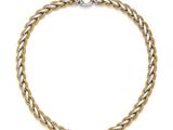 bracelet tressé bicolore or et argent