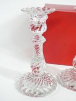 BACCARAT Paire de bougeoirs torsade modèle Bambou, avec leur… (photo 3)