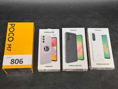 three boxes of samsung galaxy a40 and a box of galaxy a40