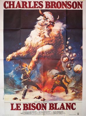 a movie poster for the film le bison blanc