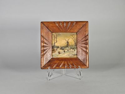 Pierre DEVAL (1897-1993) (Attribué à). Paysage enneigé au moulin. Huil - Photo 1