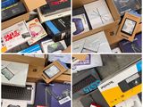 plusieurs photos montrant divers appareils électroniques dans une boîte
