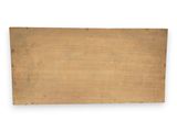 an old wooden sign on a white background with a shadow