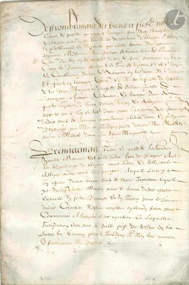 Règne d’HENRI IV [1589-1610]. 20 documents et lettres, la pl…