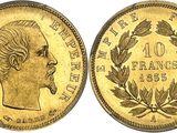 une pièce d'or portant le portrait d'un homme