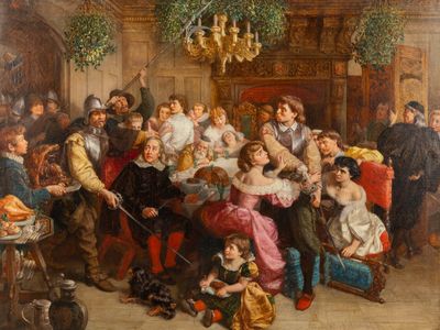Thomas Frank Heaphy (1813-1873) 'Proscrire Noël', une peintu…