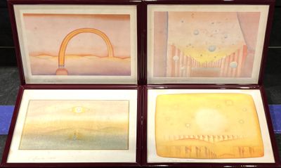 Jean-Michel FOLON (1934-2005). Suite de 4 tirages couleurs :…