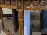 a marble top table with a marble top on it