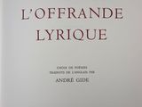 the front cover of the book l ' offfrade lyrrioque