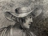 portrait of a woman in a straw hat by rembe