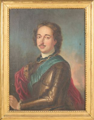 portrait d'un jeune homme en armure, vêtu d'une cape rouge