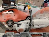 a chainsaw that is sitting on a table in a store