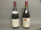 deux bouteilles de vin posées l'une à côté de l'autre sur une table