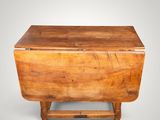 an old wooden table with a wooden top on a white background