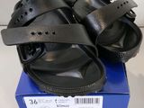 sandales en cuir noir pour homme, neuves, avec boucles, dans leur boîte