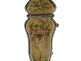 an image of a decorative box with flowers and birds painted on it