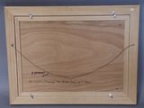 a picture of a wooden frame with a drawing on it