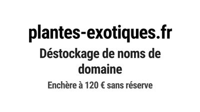 Nom de domaine plantes-exotiques.