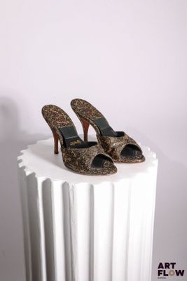 SPRINGOLATORS - Paire de mules à talon aiguille à motif fleu…