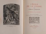 an open book with a picture of a man and a dog