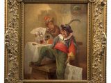 an image of a painting of a man and a woman sitting at a table