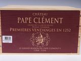 a wooden box with a label on it that says date clement