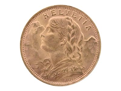 Pièce de 20 francs or Suisse, 1947. Petites usures. - Photo 1