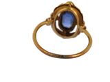 an image of a gold ring with a blue stone in the center