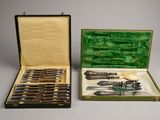two different types of knives in a case
