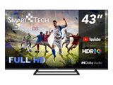 the smart tv with the full hd screen showing a soccer game