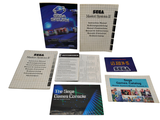 beaucoup de livres et de brochures sur la table