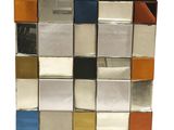 a picture of a picture of a silver and orange tile